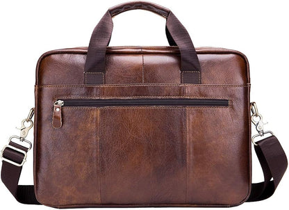 Hebetag Small Leather Sling Shoulder Bag Messenger Pack for Men Women Outdoor Travel Business