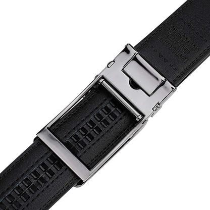 HIMI Men's Comfort Genuine Leather Ratchet Dress Belt with Automatic Click Buckle