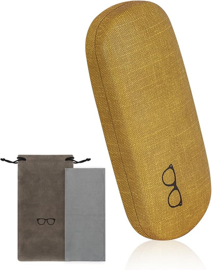 RayLove 3-Pack Hard Shell Eyeglasses Case Large Reading Glasses Hard Case
