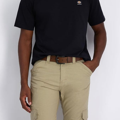 Dickies mens Genuine Leather Belt – Durable Casual Style, Regular & Big and Tall Sizes