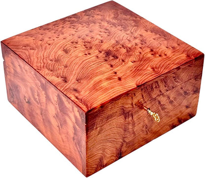Hand Carved Wooden Multipurpose Keepsake Jewelry Decorative Art Box Storage Organizer (Large wood Box,Antique)