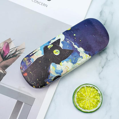 PERFECTSIGHT Hard Shell Eyeglasses Case, PU Leather Protective Glasses Case, Cute Eyeglass Case for Women Men Girls