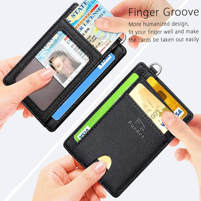 FurArt Slim Minimalist Wallet, Front Pocket Wallets, RFID Blocking, Credit Card Holder for Men