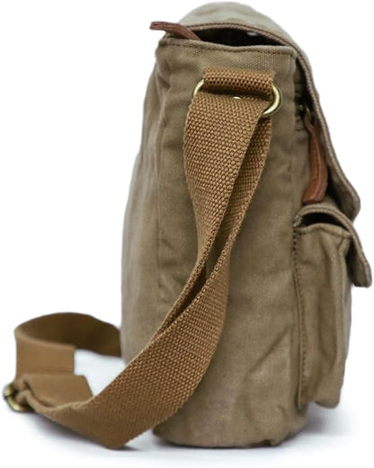 Gootium Canvas Messenger Bag - Vintage Crossbody Shoulder Bag Military Satchel