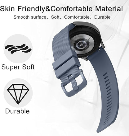 Vanjua 20mm Watch Bands Quick Release Replacement Wristband, 4 Pack Soft Silicone Waterproof Sport Straps Band for Men Women