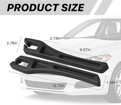 Car Seat Gap Filler Organizer, 2PCS Multifunctional Vehicle Fill Gap Blocker with Storage Slot Between Seat Console, Anti-Drop Auto Interior Organization, Universal for SUV Truck Sedan(Black)