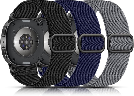 Lerobo Elastic Bands Compatible with Samsung Galaxy Watch 8 7 6 5 4 40mm 44mm/Galaxy Watch 8 Classic 6 4 Classic 43mm 47mm 42mm 46mm/5 Pro Band 45mm/Active 2,3 Pack 20mm Adjustable Nylon Sport Band
