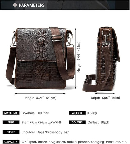 Mens Crossbody Bag, Leather Messenger Shoulder Bag for Women Men Purse Travel Work Business | Leather, Messenger, Purse, Travel, Work, Business