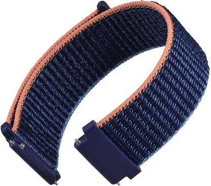 WOCCI 22mm Adjustable Nylon Watch Band, Quick Release Sport Loop Strap (Navy Blue)