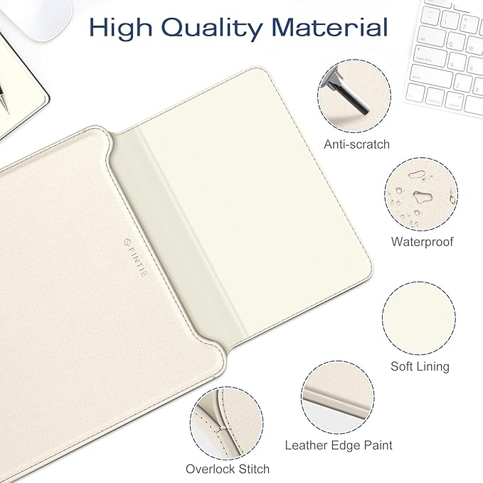 Fintie Sleeve Case for MacBook Air 13.6 A3449 A3240 A3113 A2681, Pro 14 A3427 A3426 A3434 A3401 A3185 A3112 A2992 A2918 A2779 A2442, MacBook Pro/Air/Neo 13 - Slim Bag Cover with Stand, Starlight