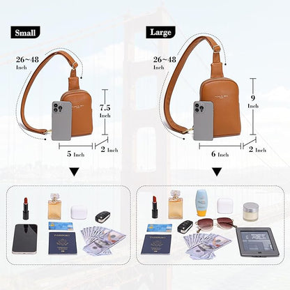INICAT Small Sling Bag for Women Everyday & Travel Crossbody Bags Lightweight Cross Body Purses Vegan Leather