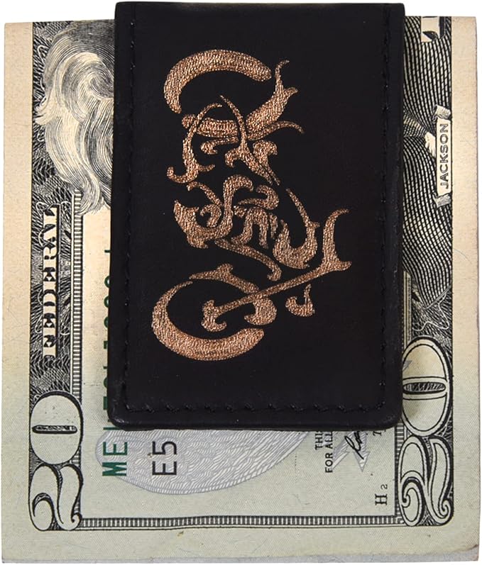 LB LEATHERBOSS Men's New Leather Strong Magnetic Money Clip