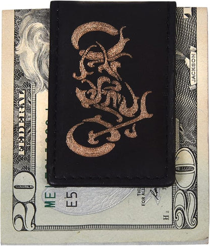 LB LEATHERBOSS Men's New Leather Strong Magnetic Money Clip