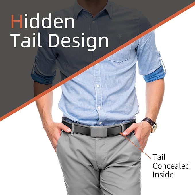 Zitahli Ratchet Belts for Men,Adjustable for Gift mens belt Leather For Dress and Casual Trim to Fit,Men's Accessories