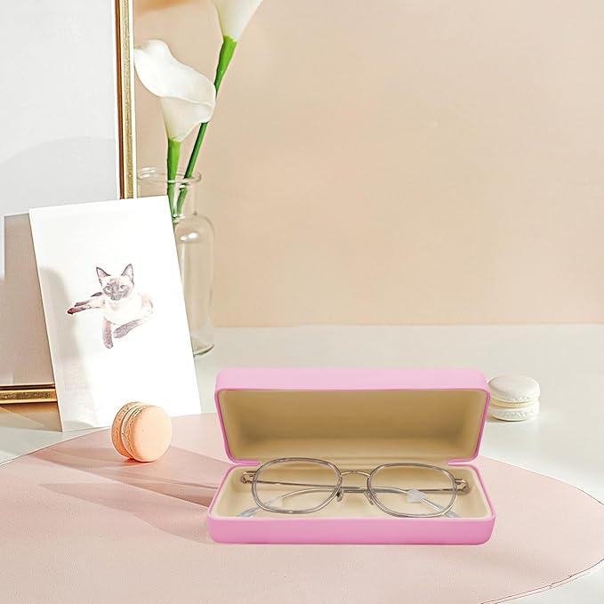 HSYMQ 3PCS Glasses Case, Eyeglasses Case Hard Shell, Reading Hard Glasses Cases for Women Men