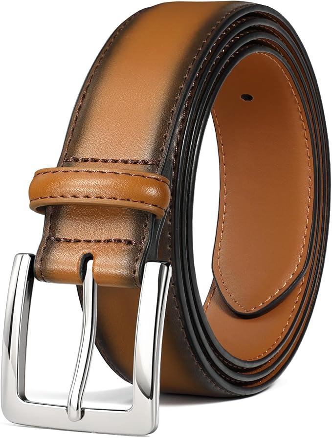 Men's Genuine Leather Dress Belt, 1 3/8" Classic Mens Jeans Pants Belt for Work Business Casual Golf