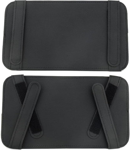 Leather Car Sun Visor Organizer for Or Truck, Sunglasses Holder, Cards Sleeve Pockets Organizer,Visor Document Holder for Car Registration License, Drving License, Insurance, Cards, Pen, Key