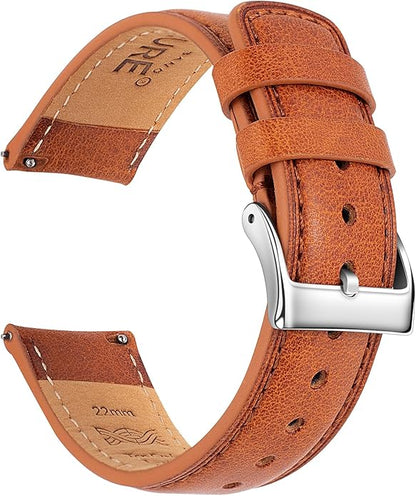 SEURE Quick Release Watch Band,Top Genuine Leather Watch Straps 19mm 20mm 21mm 22mm 24mm for Men and Women