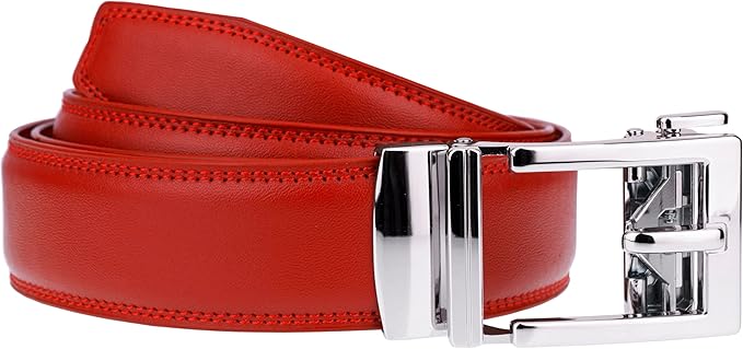 Gelante Ratchet Belt for Men, Mens Belts Leather 1.3'' Adjustable Trim to Fit Dress Belt