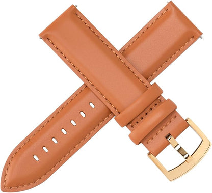 OTTOODY Leather Watch Bands Quick Release, Elegant Top Grain Leather Watch Straps for Men & Women, Choice of Color & Width - 18mm, 19mm, 20mm, 21mm or 22mm Wristbands Bracelet for Watch & Smartwatch