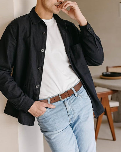CHAOREN Mens Belts Leather - 35mm Genuine Leather Belt for Jeans - Men Gift for Casual Dress