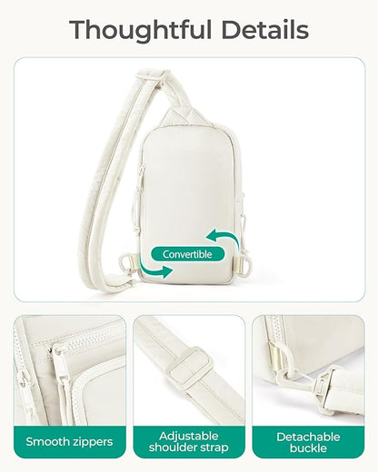 BAGSMART Crossbody Sling Bags for Women, Small Crossbody Purse Fanny Packs with Adjustable Strap, Sling Backpck for travel