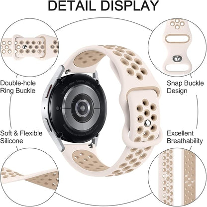 Meliya 20mm 22mm Watch Bands Quick Release Replacement Wristband, Soft Silicone Bands Breathable Sport Replacement Straps for Men Women