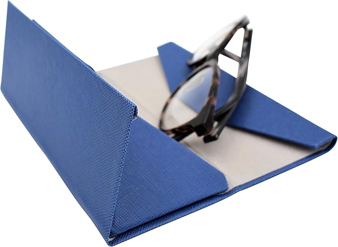 Real Sic Glasses Case for Men and Women - Magnetic Folding Hard Shell Sunglass Holder - Inspired by Solid Color