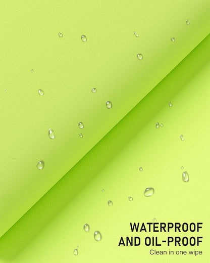Desk Pad, 23.6" x 13.8" PU Leather Non-Slip Desk Mat Large Mouse Pad for Desktop, Waterproof Laptop Computer Writing Mat for Office, Home, Work, Gaming, Kiwi Green