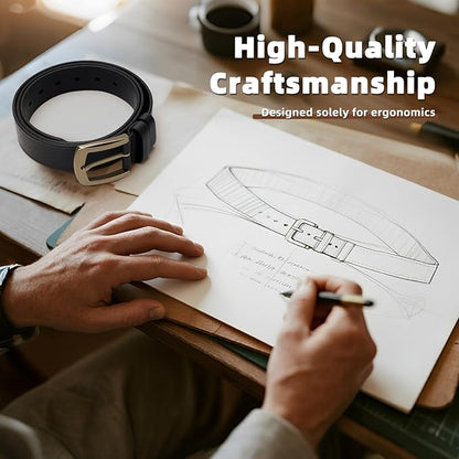 Luxury Full Grain Genuine Leather Belt Men Gift, 1.5" Wide Vintage Real Leather Western Cowboy Men's Belts