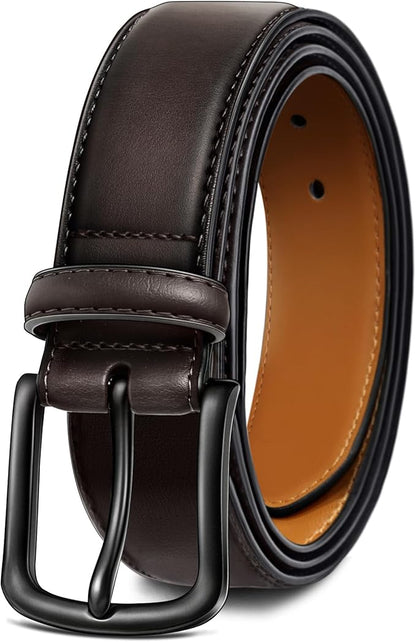 KEMISANT Men Belt-Genuine Leather Belt for Men Dress Casual Golf Jeans 1 3/8"