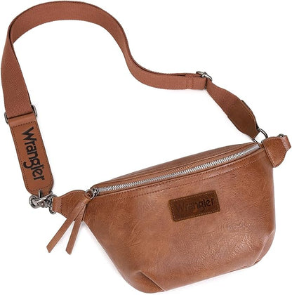 Wrangler Crossbody Bags for Women Large Fanny Packs Bum Bag Travel Belt Bags Sling Purse