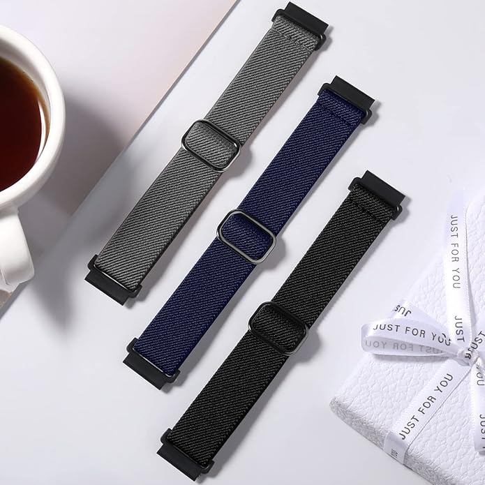 Lerobo Elastic Bands Compatible with Samsung Galaxy Watch 8 7 6 5 4 40mm 44mm/Galaxy Watch 8 Classic 6 4 Classic 43mm 47mm 42mm 46mm/5 Pro Band 45mm/Active 2,3 Pack 20mm Adjustable Nylon Sport Band