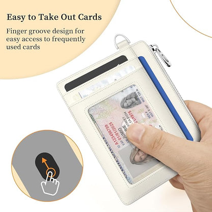 Hancynir Book Lover Floral Flower Slim Wallet Women Credit Card Holder Cute RFID Blocking Small Card Wallets Mini Front Pocket PU Leather Thin Travel Zipper Coin Cash Ladies Female Wallet Gifts