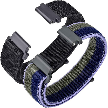 ANNEFIT Nylon Sport Loop Watch Bands, 2 Packs Quick Release Adjustable Strap 16mm 18mm 19mm 20mm 21mm 22mm 24mm