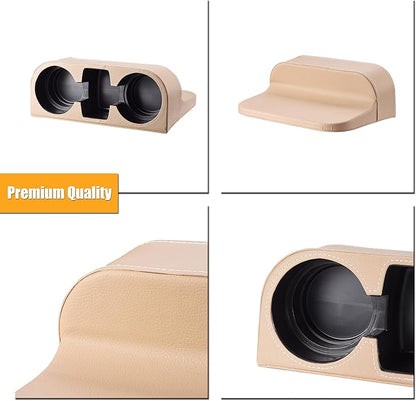 BEIGE Multifunctional Car Cup Holder Car Seat Organizer Gap Filler Bottle Phone Storage Organizer