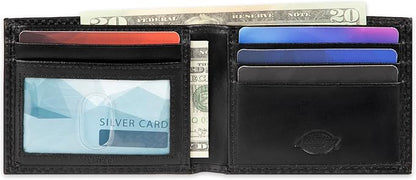Dickies Men's RFID Everyday Leather Bifold Chain Wallet Black