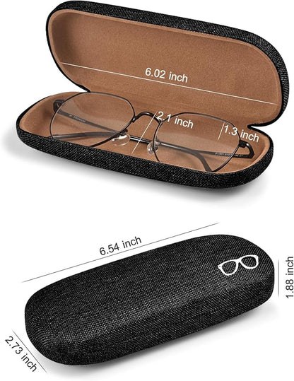 RayLove 3-Pack Hard Shell Eyeglasses Case Large Reading Glasses Hard Case