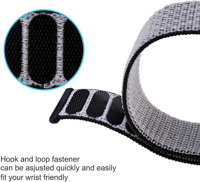 ANNEFIT Nylon Sport Loop Watch Bands, 2 Packs Quick Release Adjustable Strap 16mm 18mm 19mm 20mm 21mm 22mm 24mm