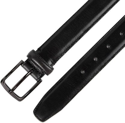 Haggar mens Leather Dress Belt for Suits and Pants - Classic, Formal, Business, Work