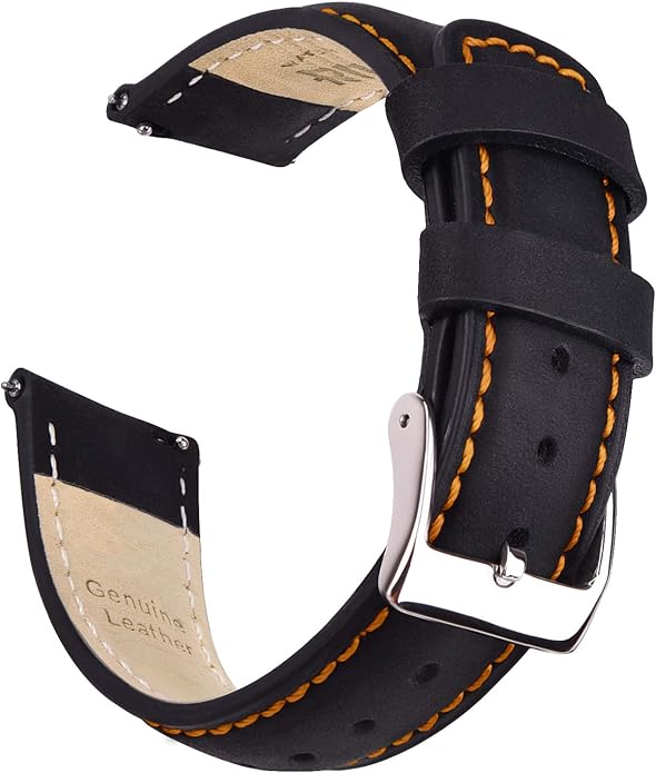 Ritche Christmas Gift Quick Release Leather Watch Bands Genuine Watch Straps for Men Women Top Grain Leather Watch Strap, White Elephant Gifts, Stocking Stuffers for Men, Father's Day gifts