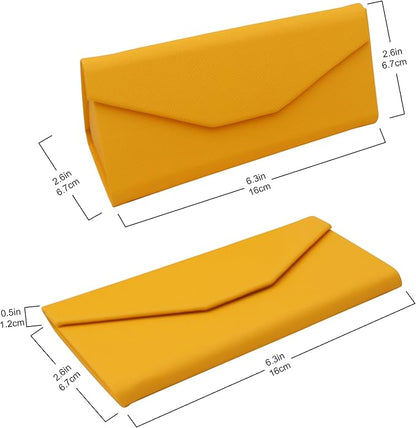 Real Sic Glasses Case for Men and Women - Magnetic Folding Hard Shell Sunglass Holder - Inspired by Solid Color