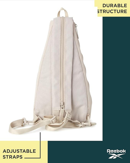 Reebok Unisex Crossbody Sling Bags – Compact Convertible Strap Cross Body Bag Travel Sling Bag - Gym & Travel Essential, Maeves Stucco