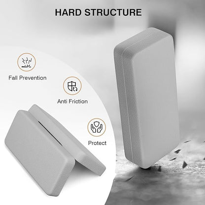 Marvolia Glasses Case Hard Shell Square Large Eyeglasses Case PU Leather Protective Case for Sunglasses Eyeglasses