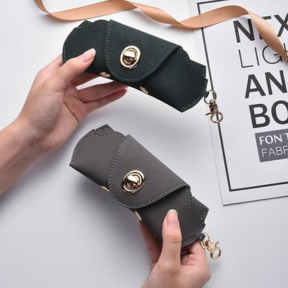 Vintage Leather Sunglasses Case, Portable Protective Case for Glasses Unisex Glasses Pouch Spectacles Organizer