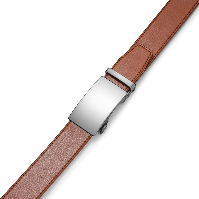 MILORDE Men's Leather Ratchet Belt - 35mm - Customizable Fit