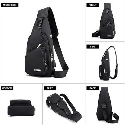 Waterproof Sling Bag Crossbody Backpack for Men Women Sling Backpack Hiking Daypack Multipurpose Cross Body Chest Bag