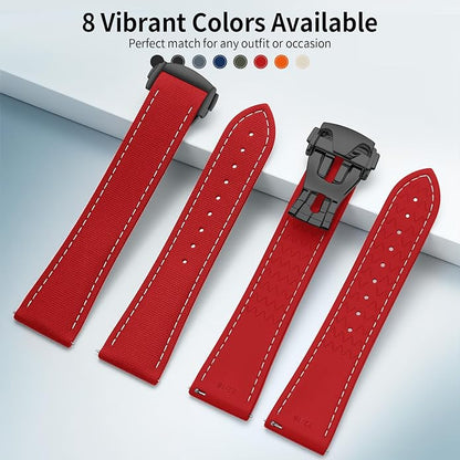 ULLCHRO Watch Strap Watch Band 20mm 22mm Man Waterproof Quick Release Bands Sport Replacement Strap Soft FKM Rubber Watchband
