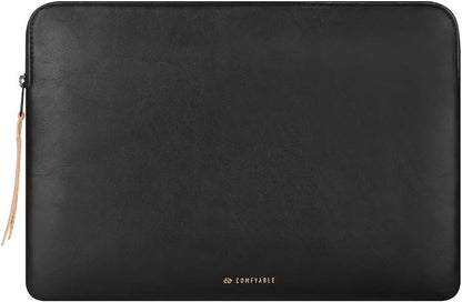 Comfyable Leather Laptop Sleeve Compatible with 16 Inch MacBook Pro M5 Pro/Max & 15 Inch MacBook Air M5 2026 (Loose Fit), Black