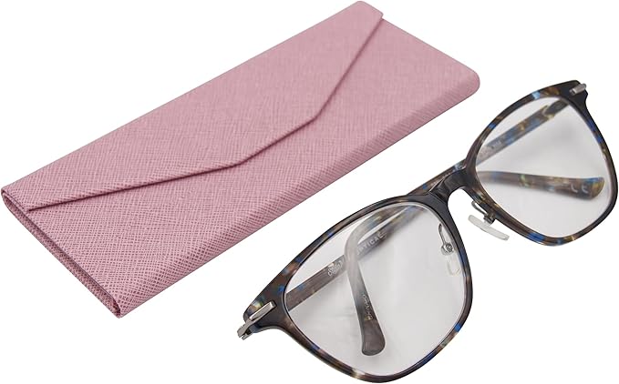 Real Sic Glasses Case for Men and Women - Magnetic Folding Hard Shell Sunglass Holder - Inspired by Solid Color